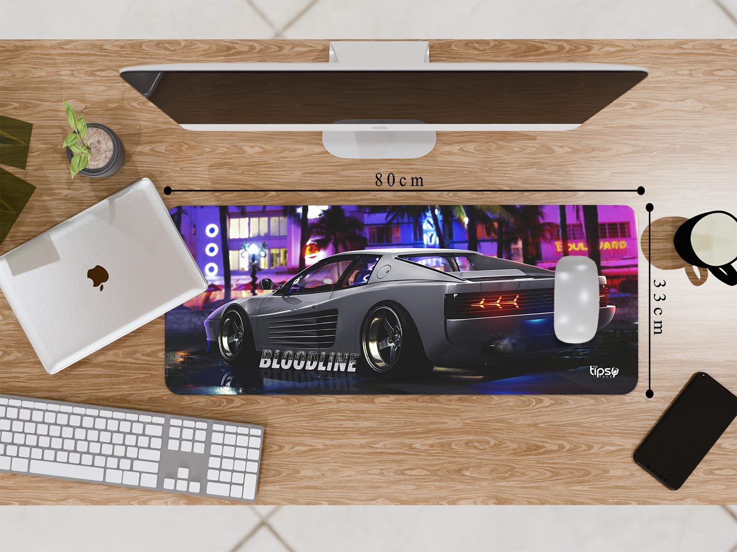 "BLOODLINE -  FERRARI TESTAROSSA" Gaming Mousepad Elevate Your Gaming Experience