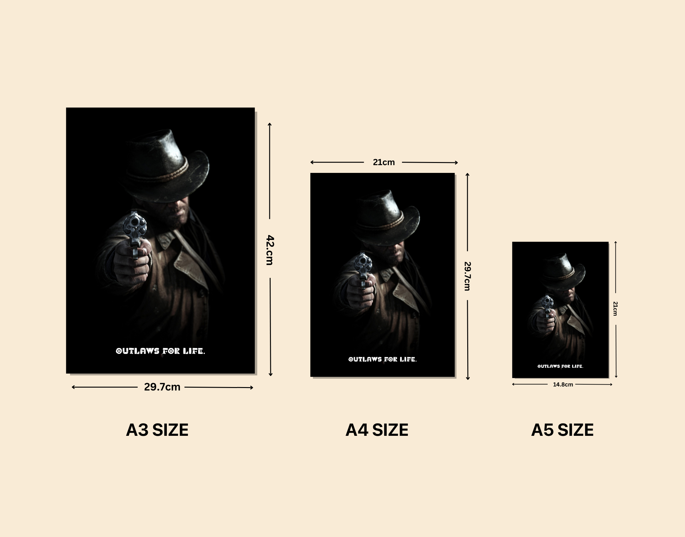 "ARTHUR MORGAN : RED DEAD REDEMPTION"- Shiny & Sturdy Metallic Poster  Art That Pops & Sticks
