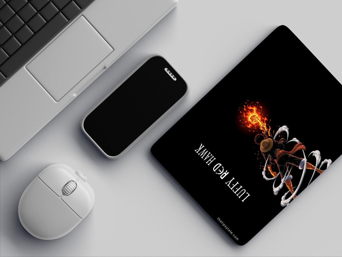 "Monkey D. Luffy Red Hawk" Mousepad Enhance Your Workspace with Style
