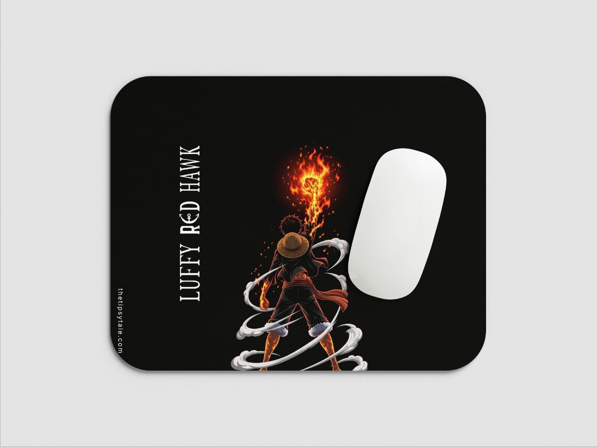 "Monkey D. Luffy Red Hawk" Mousepad Enhance Your Workspace with Style