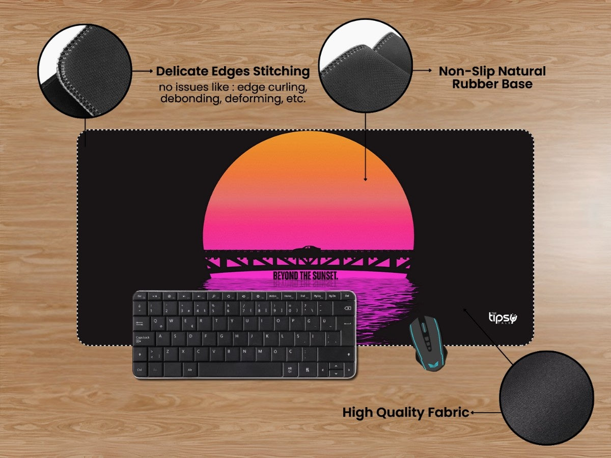 "Beyond the Sunset- CAR EDITION" Gaming Mousepad Elevate Your Gaming Experience
