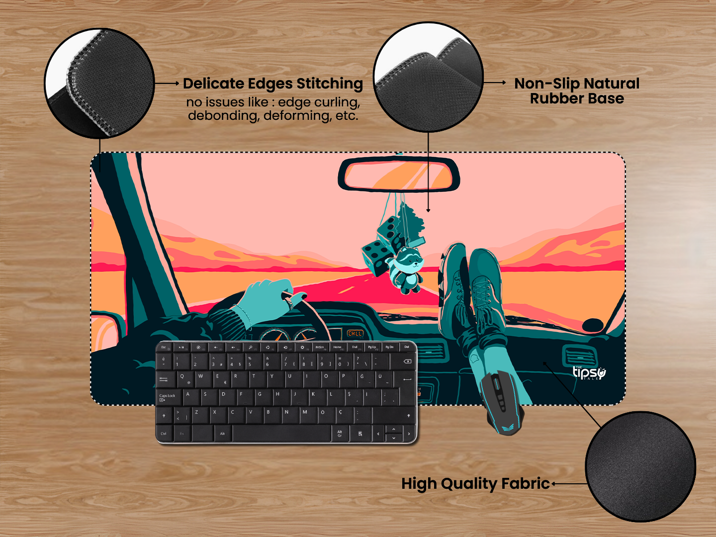 "RIDE THE VIBE" Gaming Mousepad Elevate Your Gaming Experience
