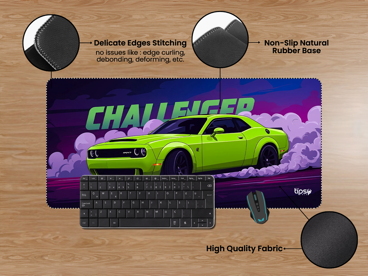 "CHALLENGER-CAR EDITION" Gaming Mousepad Elevate Your Gaming Experience