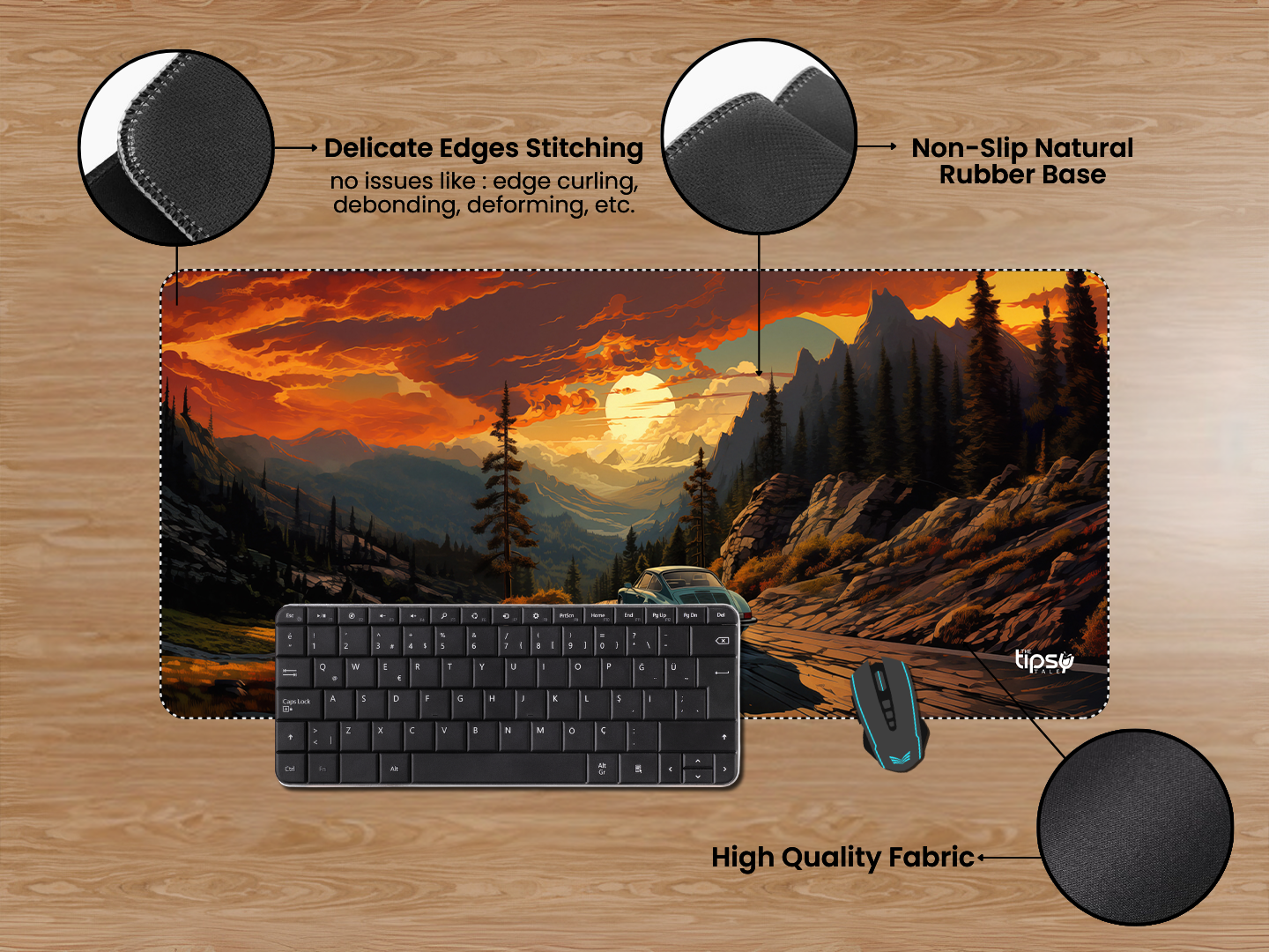 "CHASING THE SUNSET" Gaming Mousepad Elevate Your Gaming Experience