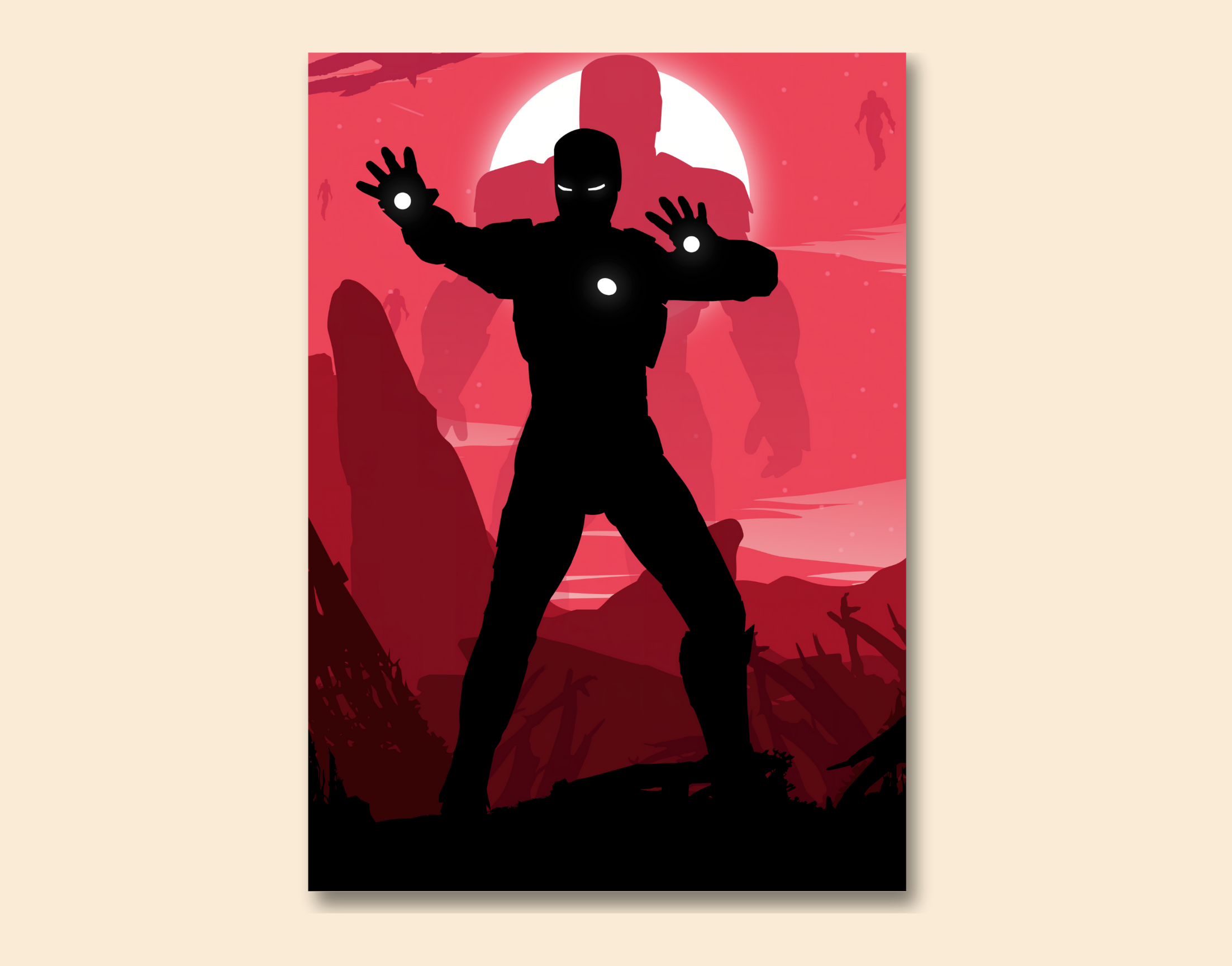 "IronMan #Fight Move"- Shiny & Sturdy Metallic Poster Art That Pops & Sticks