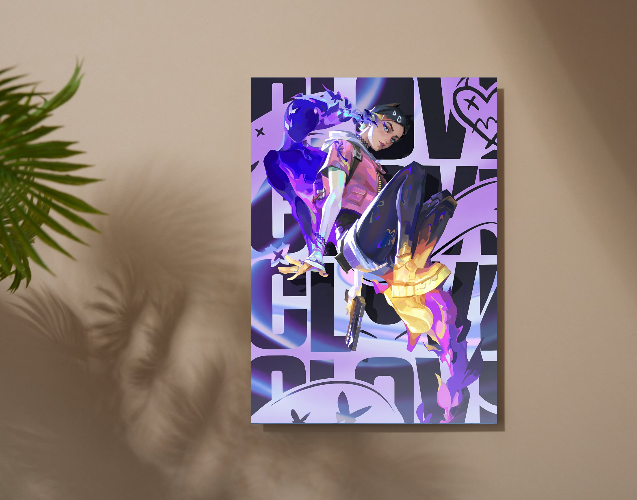 "CLOVE - VALORANT"- Shiny & Sturdy Metallic Poster Art That Pops & Sticks