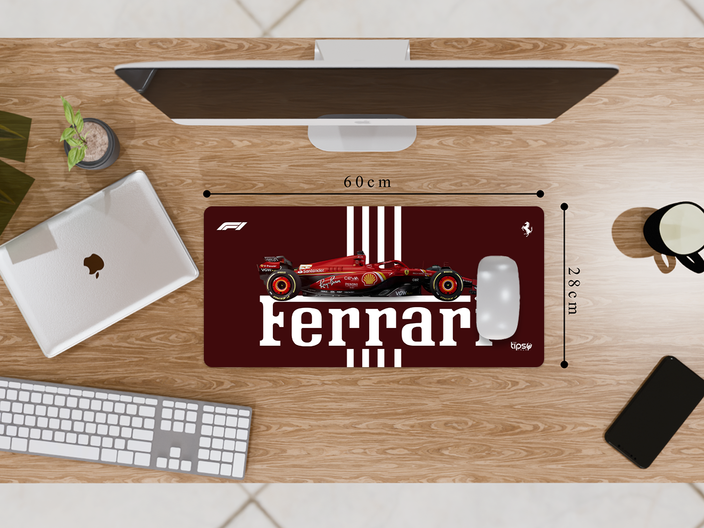 "ROSSO CORSA - SCUDERIA FERRARI " Gaming Mousepad Elevate Your Gaming Experience