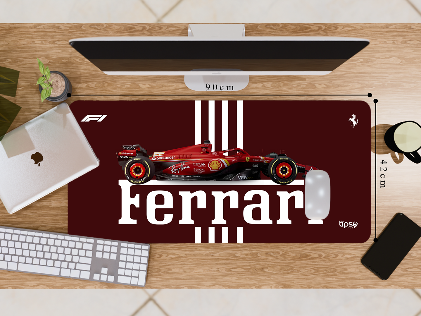 "ROSSO CORSA - SCUDERIA FERRARI " Gaming Mousepad Elevate Your Gaming Experience