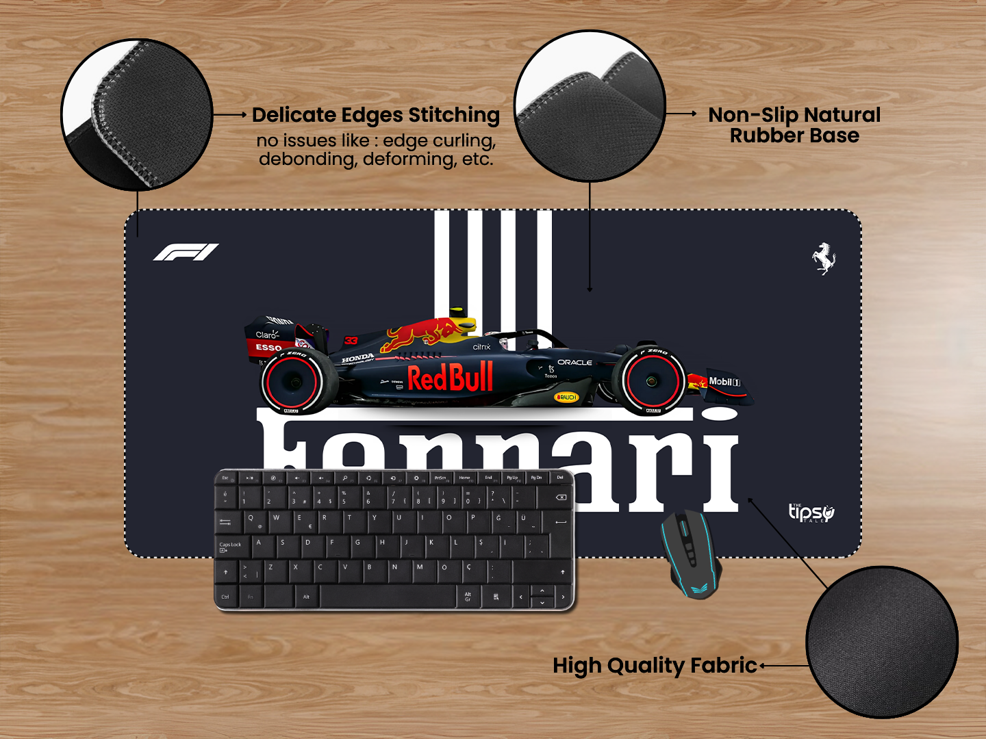 "SCUDERIA FERRARI - REDBULL EDITION" Gaming Mousepad Elevate Your Gaming Experience