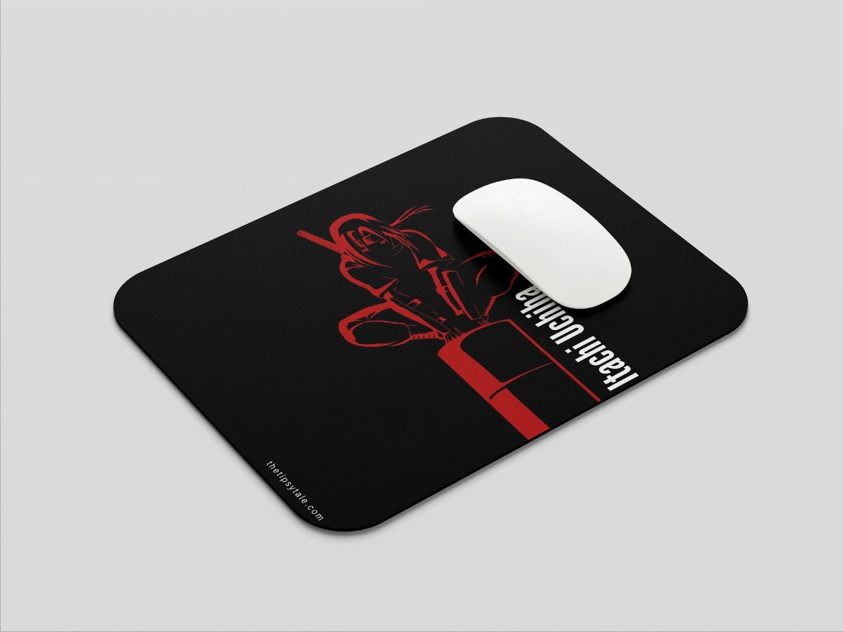 "Itachi Uchiha anime lover" Mousepad Enhance Your Workspace with Style
