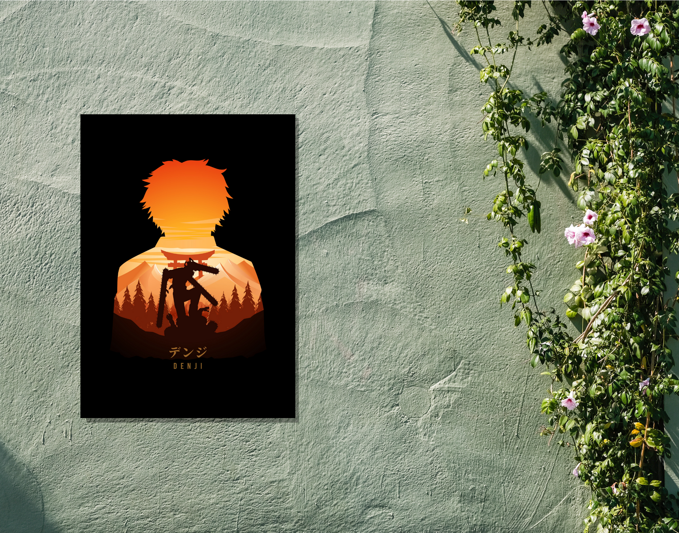"DENJI- CHAINSAW MAN"- Shiny & Sturdy Metallic Poster Art That Pops & Sticks