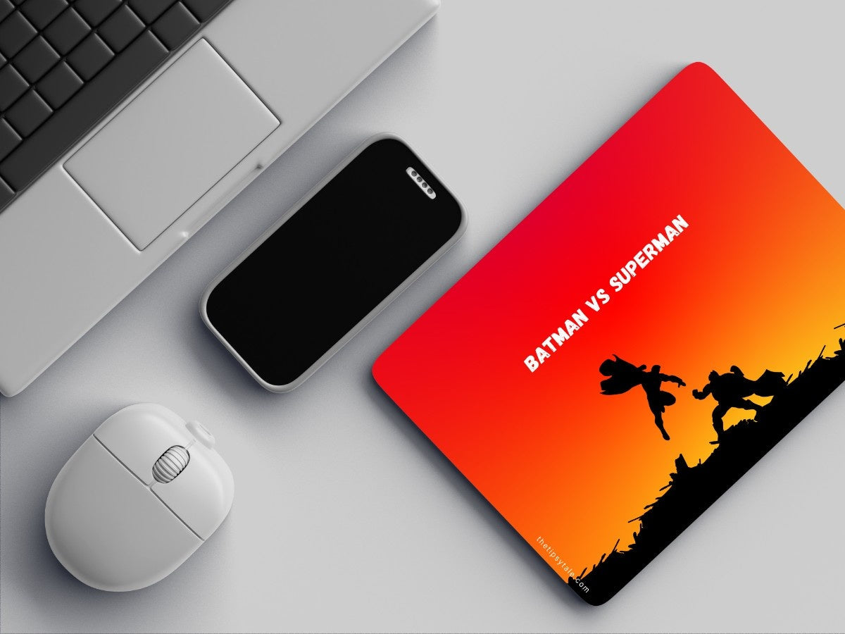 "Batman v Superman Silhouette" Mousepad Enhance Your Workspace with Style