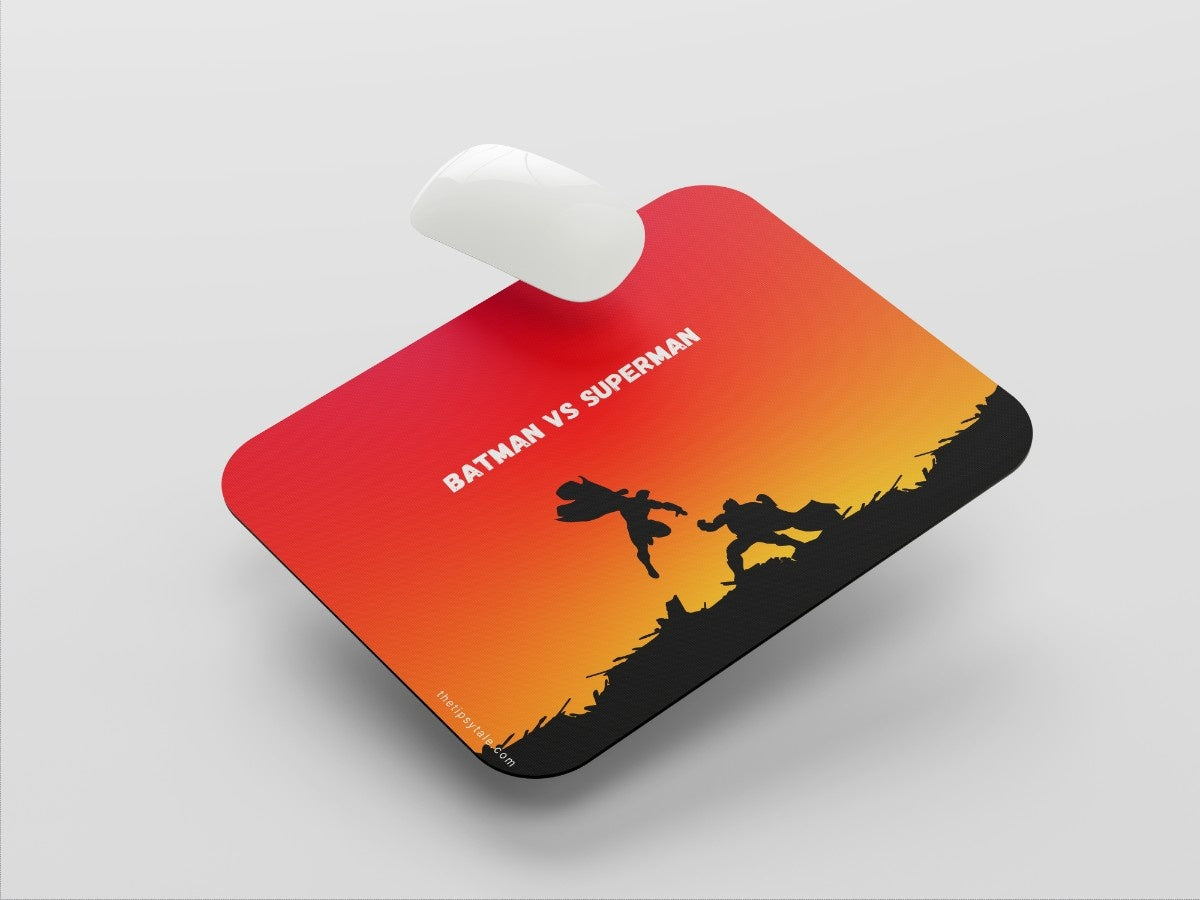 "Batman v Superman Silhouette" Mousepad Enhance Your Workspace with Style