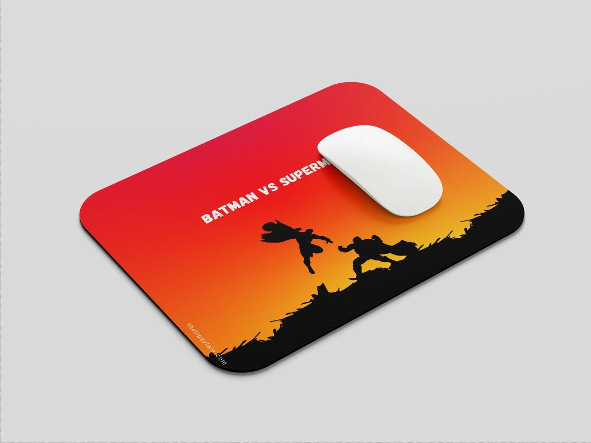 "Batman v Superman Silhouette" Mousepad Enhance Your Workspace with Style