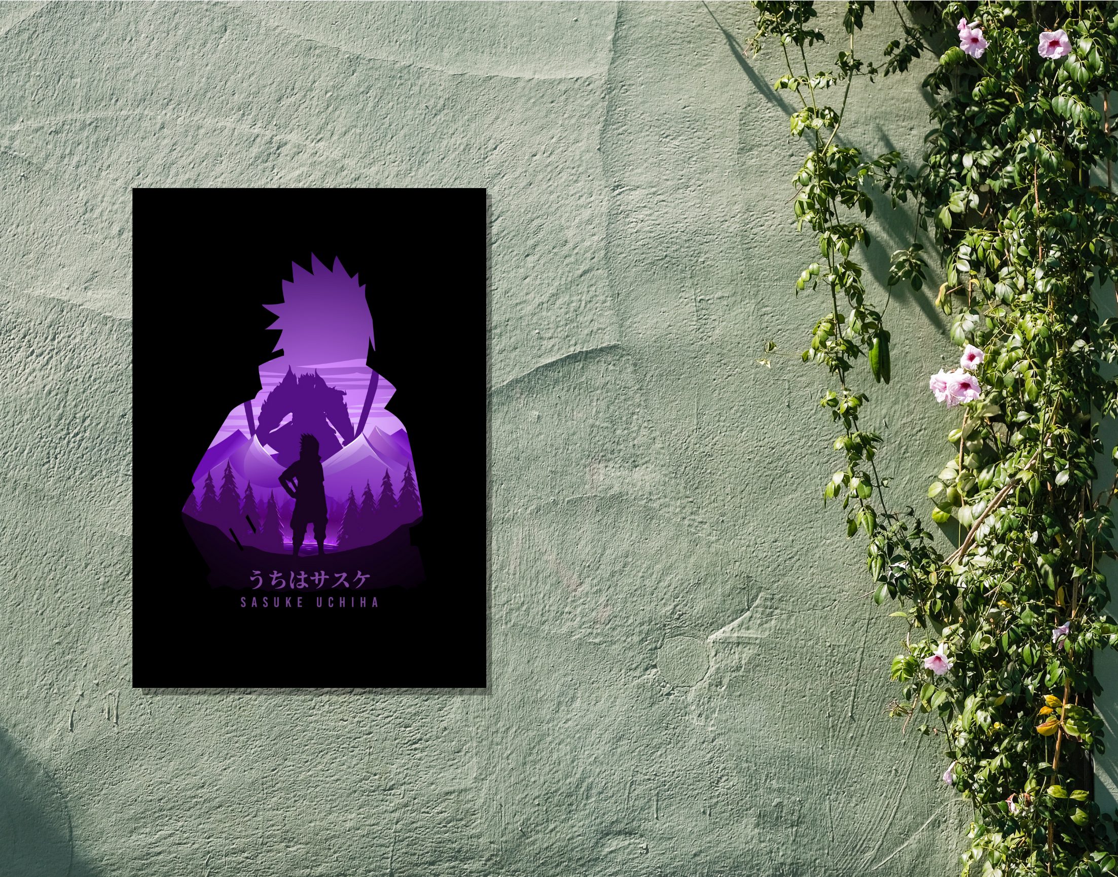 "SASUKE UCHIHA- NARUTO MANGA"- Shiny & Sturdy Metallic Poster Art That Pops & Sticks