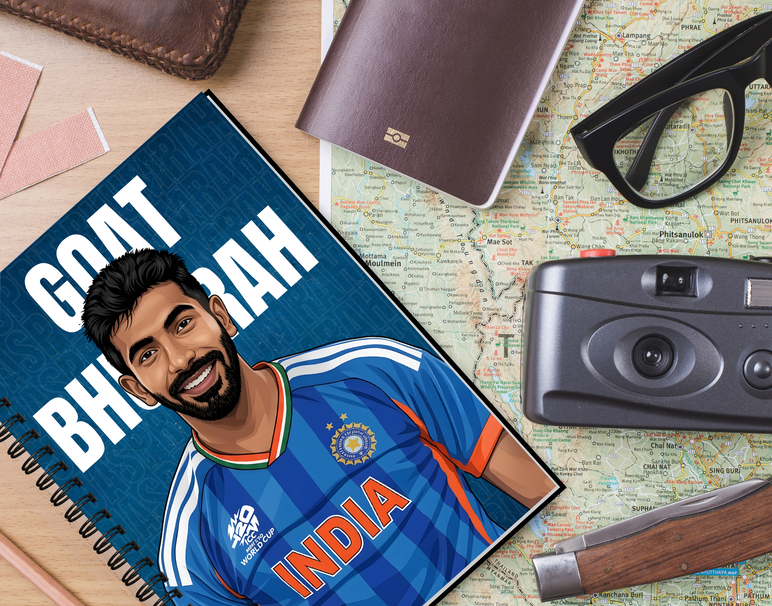 "GOAT 93 JASPRIT BHUMRAH " -Elegant & Inspiring Diary for Daily Reflection