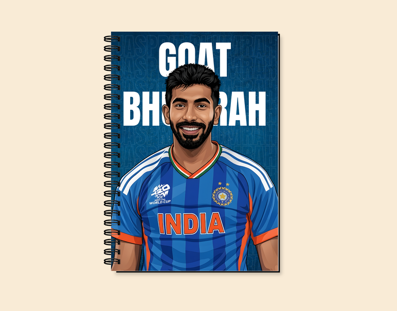 "GOAT 93 JASPRIT BHUMRAH " -Elegant & Inspiring Diary for Daily Reflection