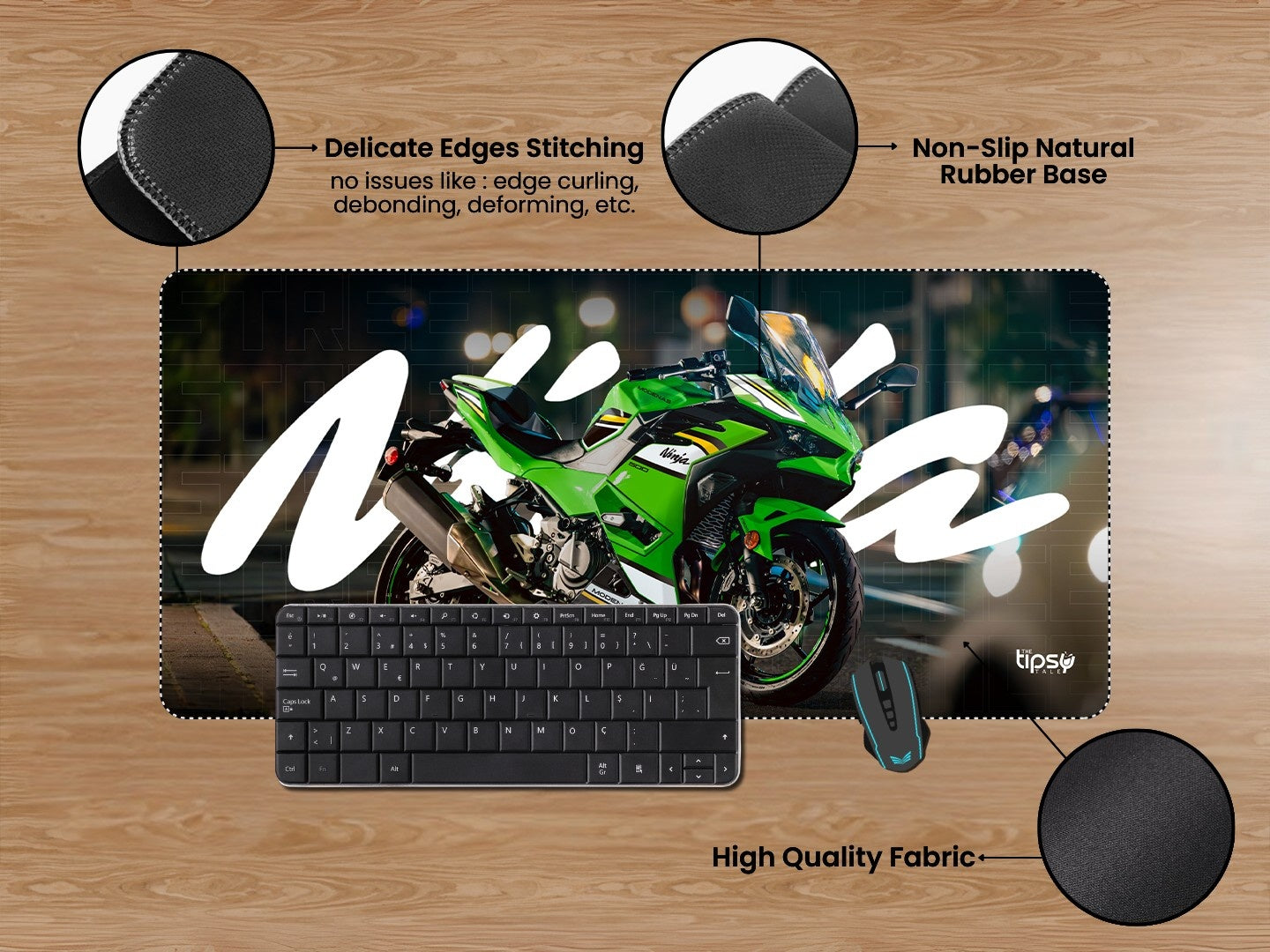 "KAWASAKI NINJA 500" Gaming Mousepad Elevate Your Gaming Experience