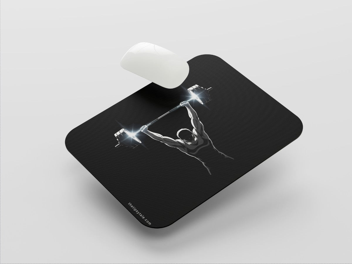 "Power: Weightlifter " Mousepad Enhance Your Workspace with Style