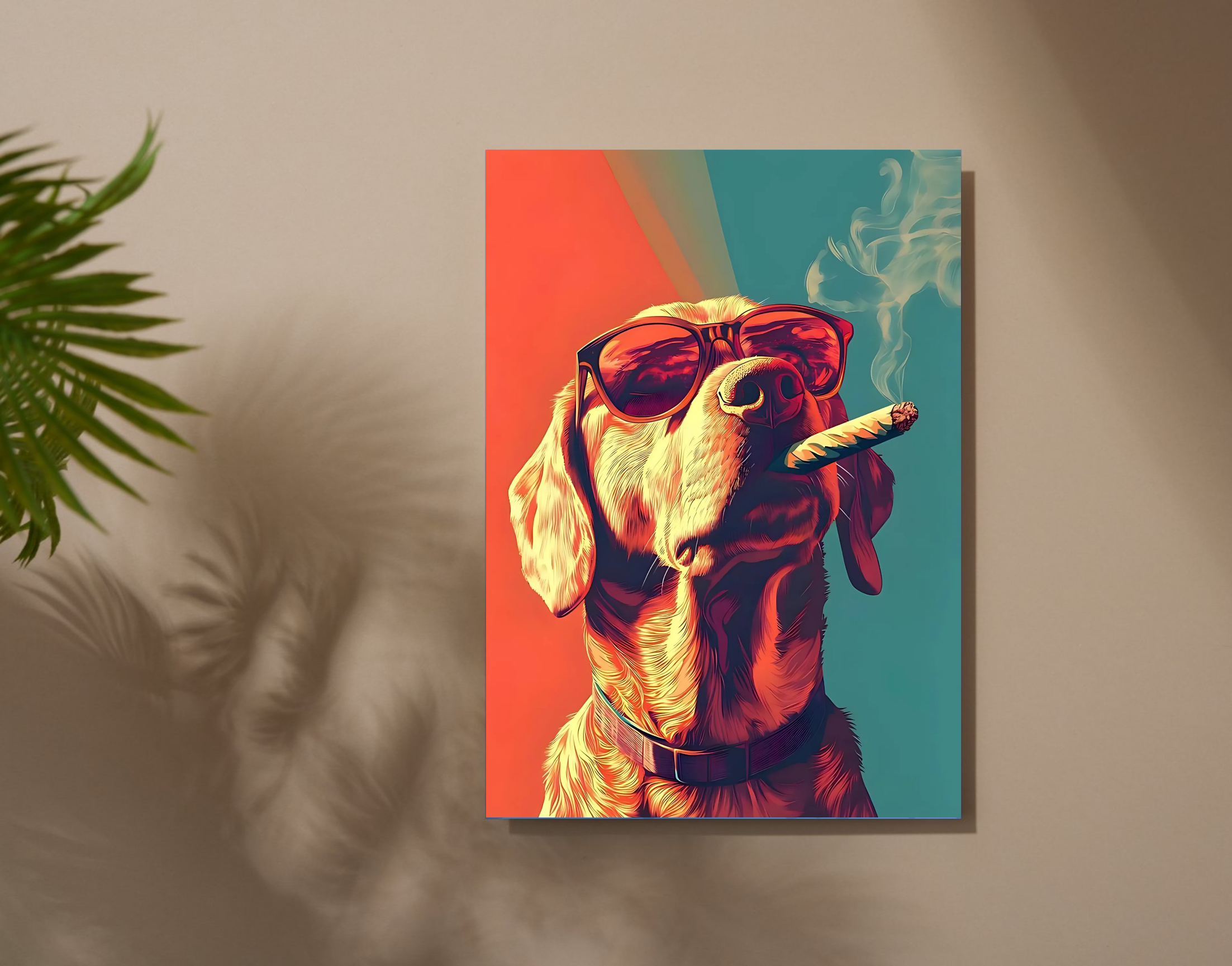 "Boss Dog #Smoke Edition"- Shiny & Sturdy Metallic Poster Art That Pops & Sticks