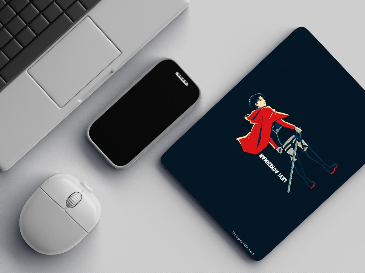 "Attack On Titan : Levi Ackerman Anime" Mousepad Enhance Your Workspace with Style