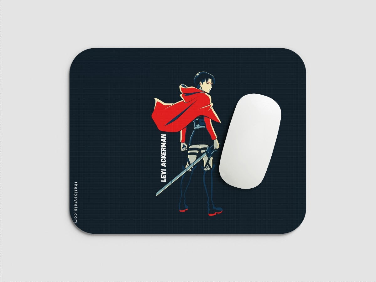 "Attack On Titan : Levi Ackerman Anime" Mousepad Enhance Your Workspace with Style