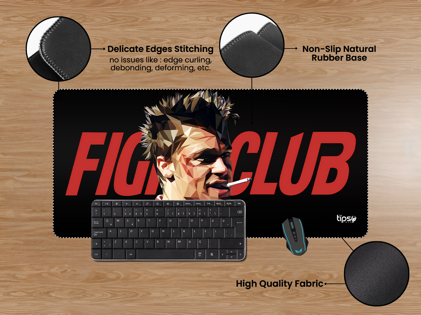 "FIGHT CLUB - BRAD PITT - ENTERTAINMENT EDITION" Gaming Mousepad Elevate Your Gaming Experience