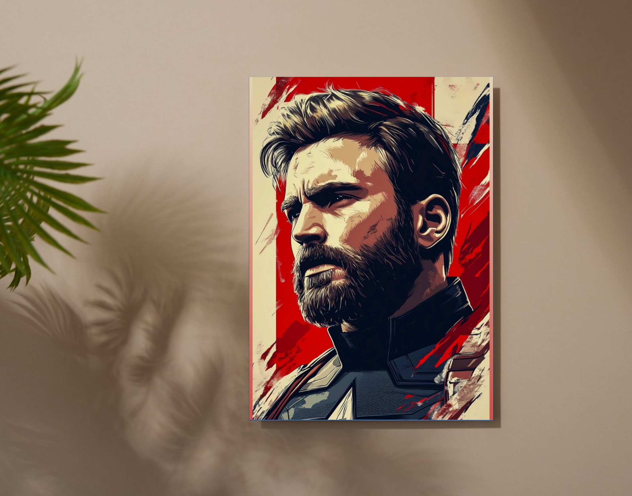"Captain America"- Shiny & Sturdy Metallic Poster  Art That Pops & Sticks
