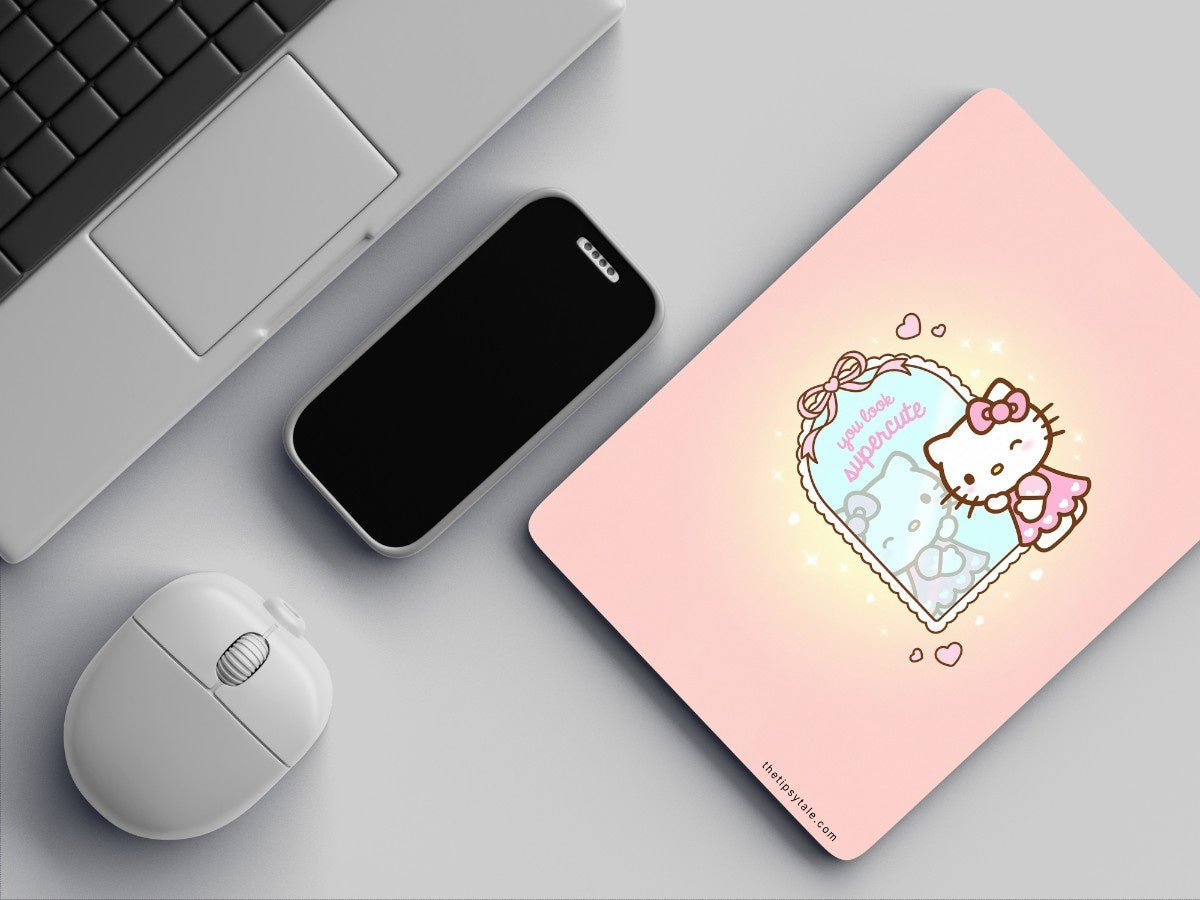 "Hello Kitty: Mirror View" Mousepad Enhance Your Workspace with Style