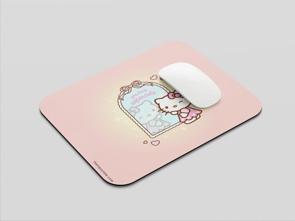 "Hello Kitty: Mirror View" Mousepad Enhance Your Workspace with Style