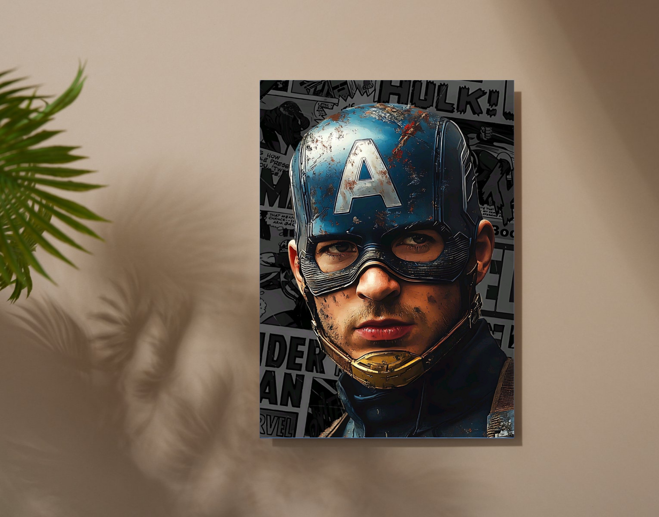"Captain America # Avengers"- Shiny & Sturdy Metallic Poster  Art That Pops & Sticks