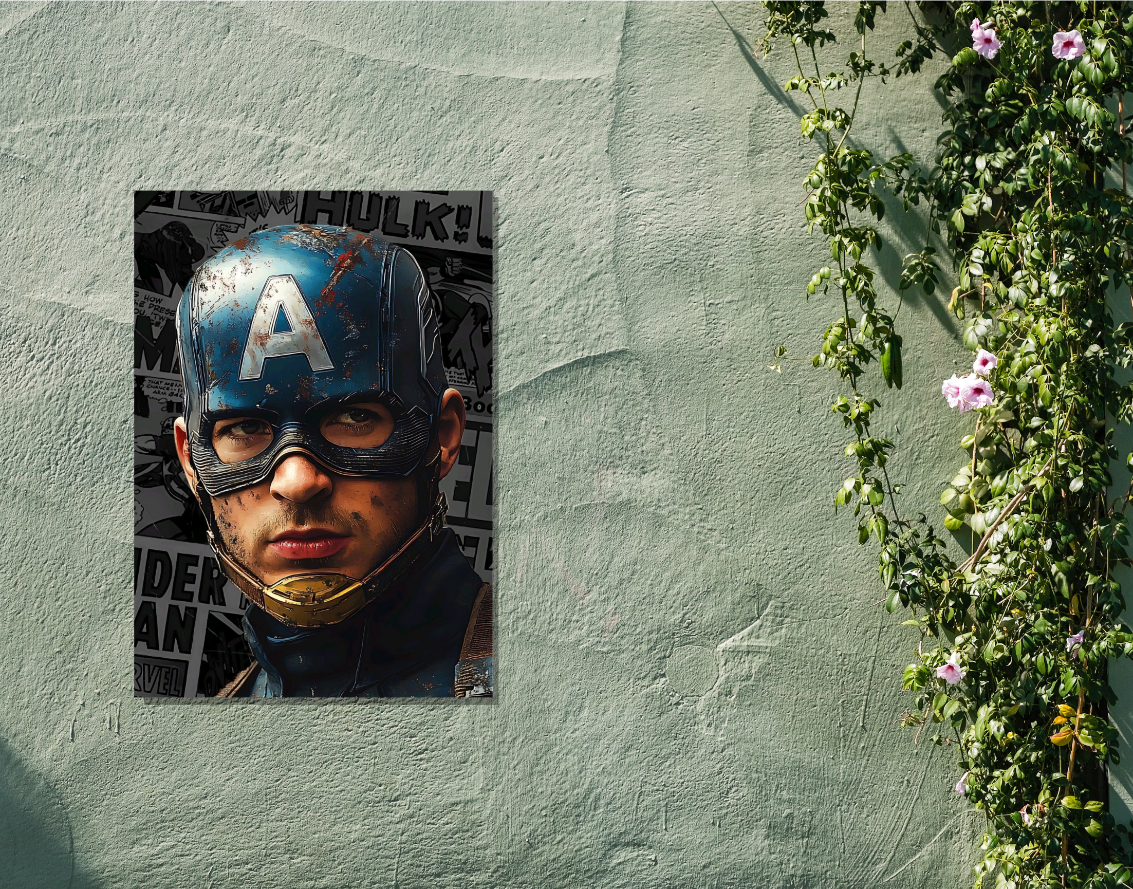 "Captain America # Avengers"- Shiny & Sturdy Metallic Poster  Art That Pops & Sticks