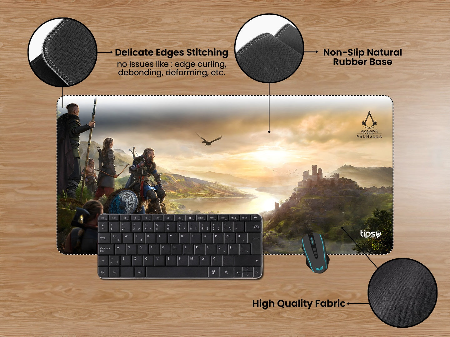 "ASSASSINS CREED VALHALLA VIKINGS" Gaming Mousepad Elevate Your Gaming Experience