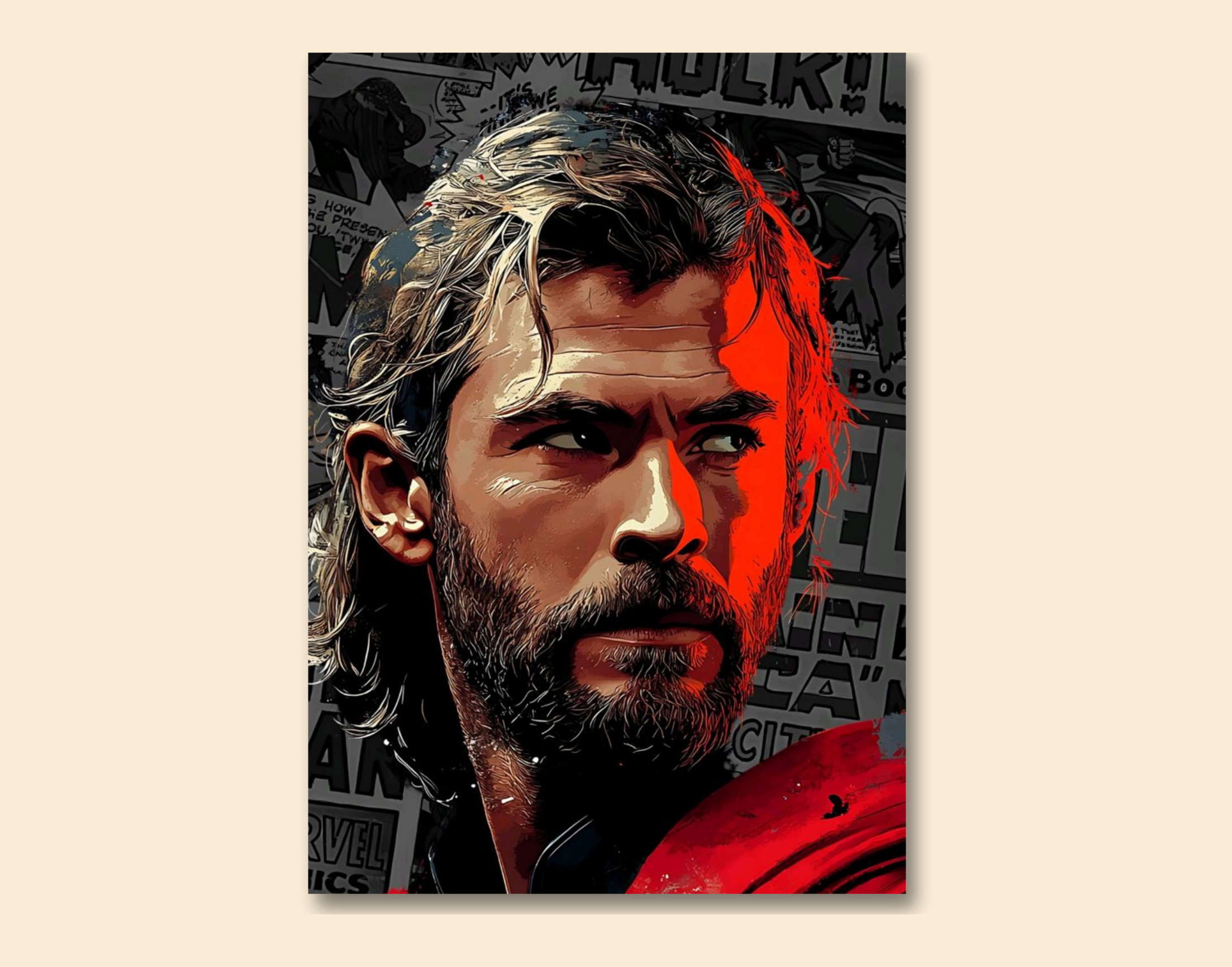 "Thor- The God"- Shiny & Sturdy Metallic Poster  Art That Pops & Sticks