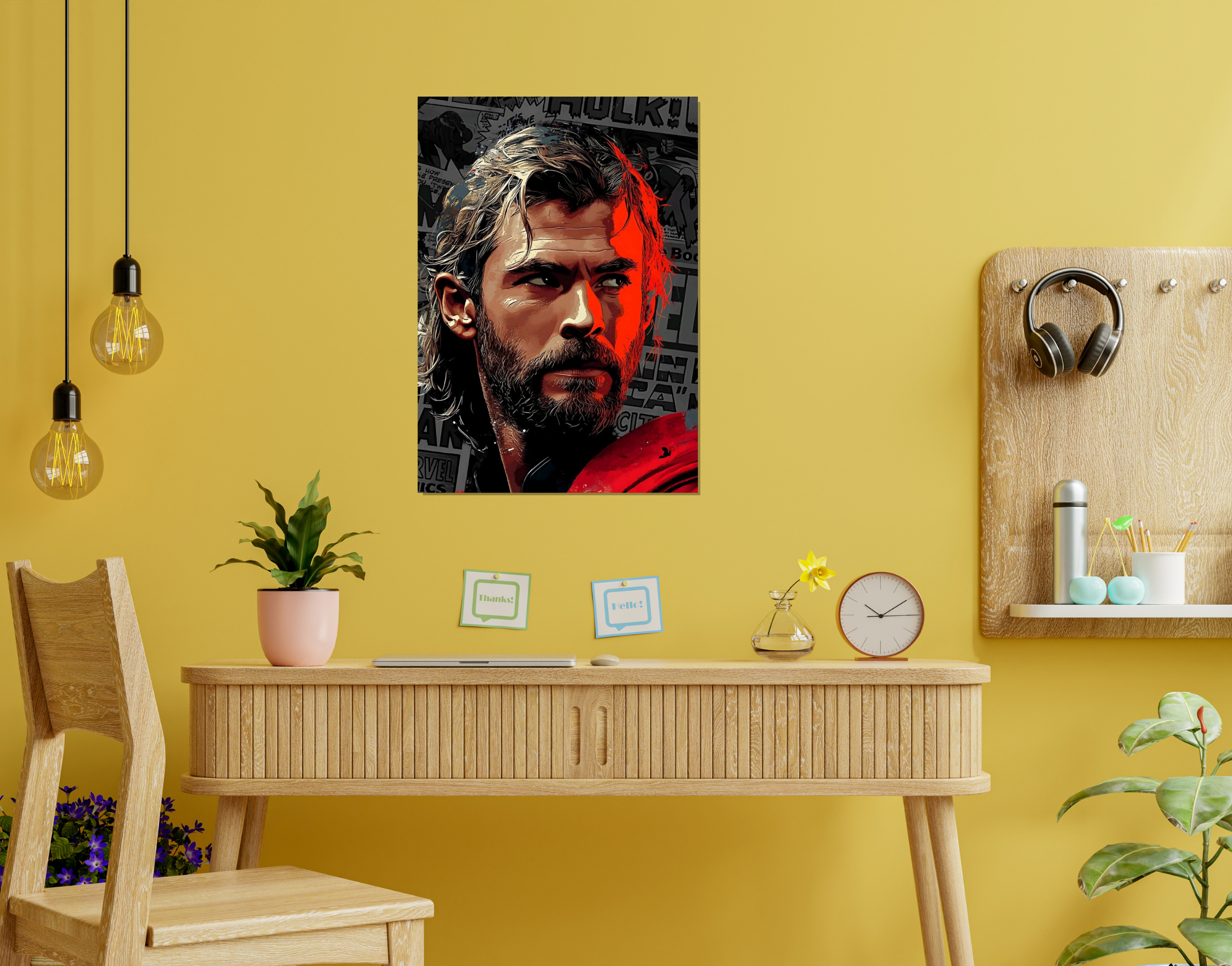 "Thor- The God"- Shiny & Sturdy Metallic Poster  Art That Pops & Sticks