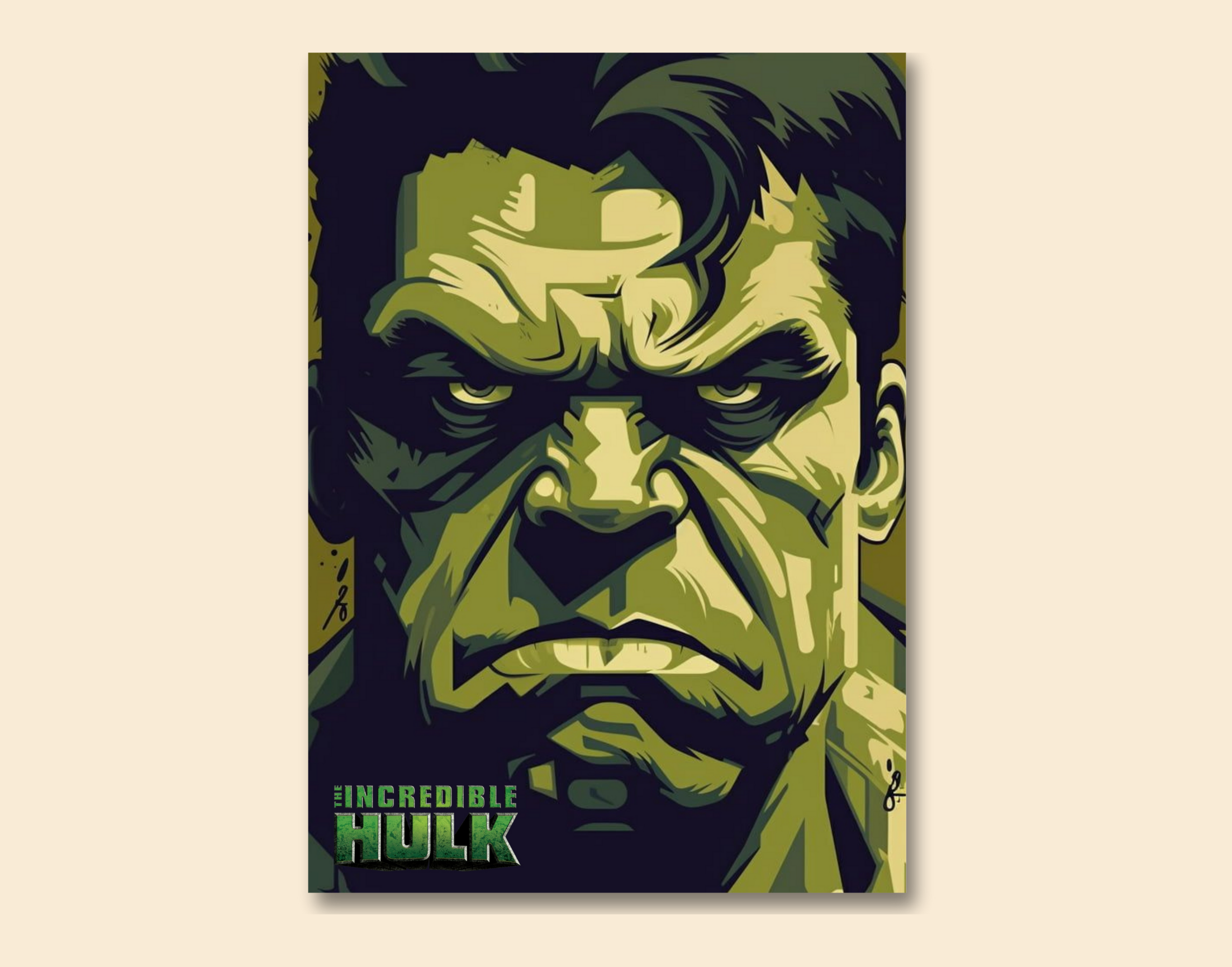"Incridible Hulk #Marvel"- Shiny & Sturdy Metallic Poster  Art That Pops & Sticks