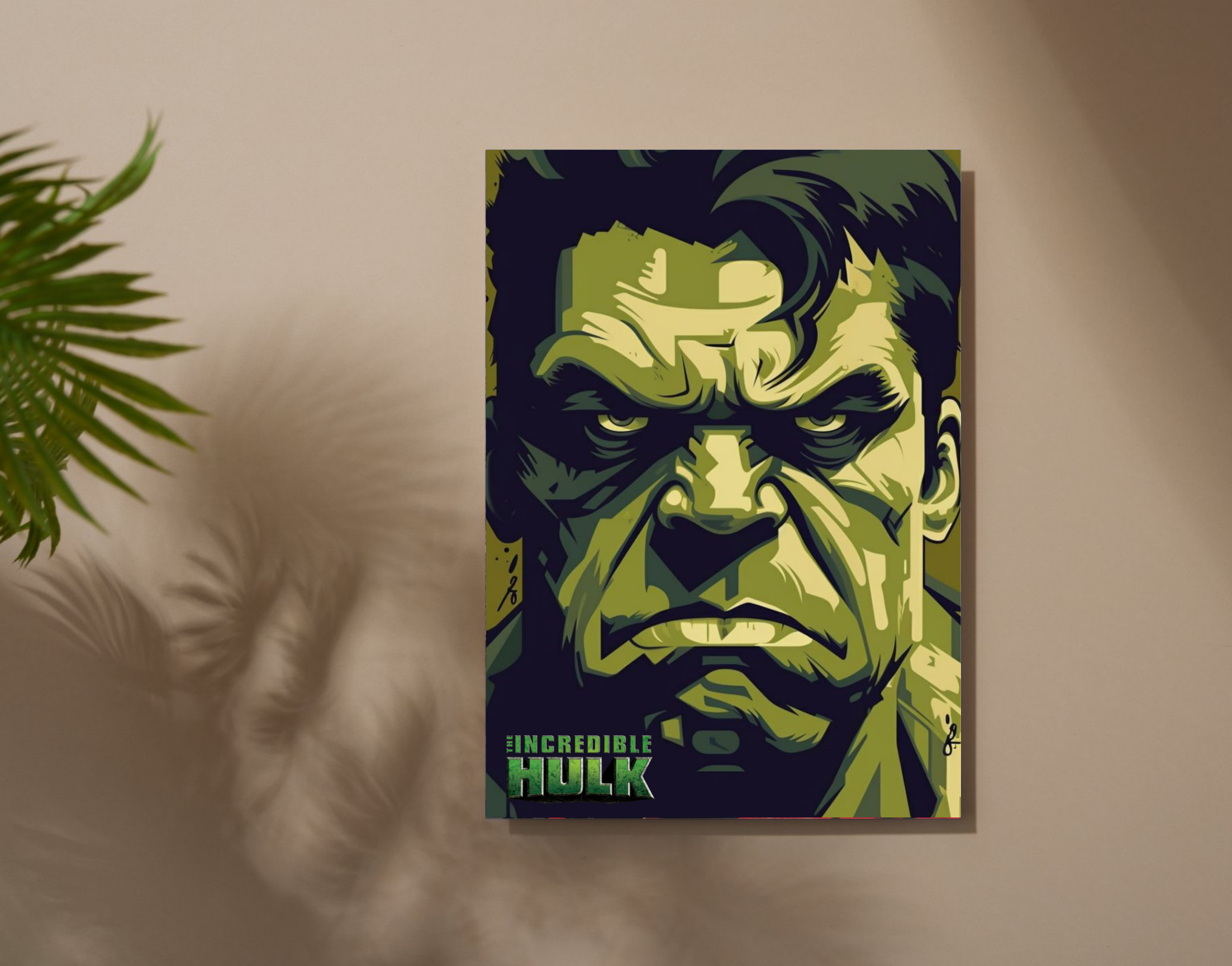 "Incridible Hulk #Marvel"- Shiny & Sturdy Metallic Poster  Art That Pops & Sticks