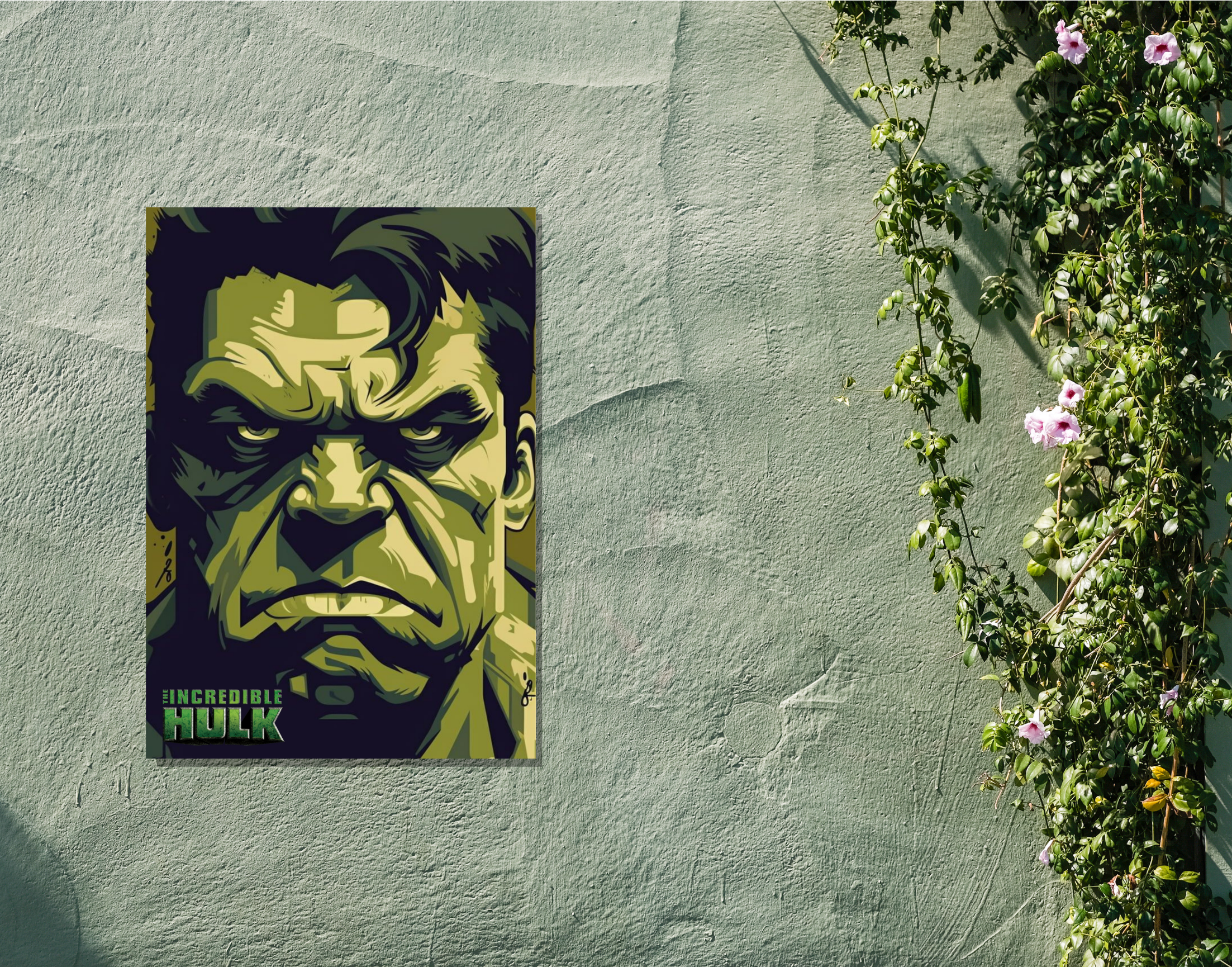 "Incridible Hulk #Marvel"- Shiny & Sturdy Metallic Poster  Art That Pops & Sticks