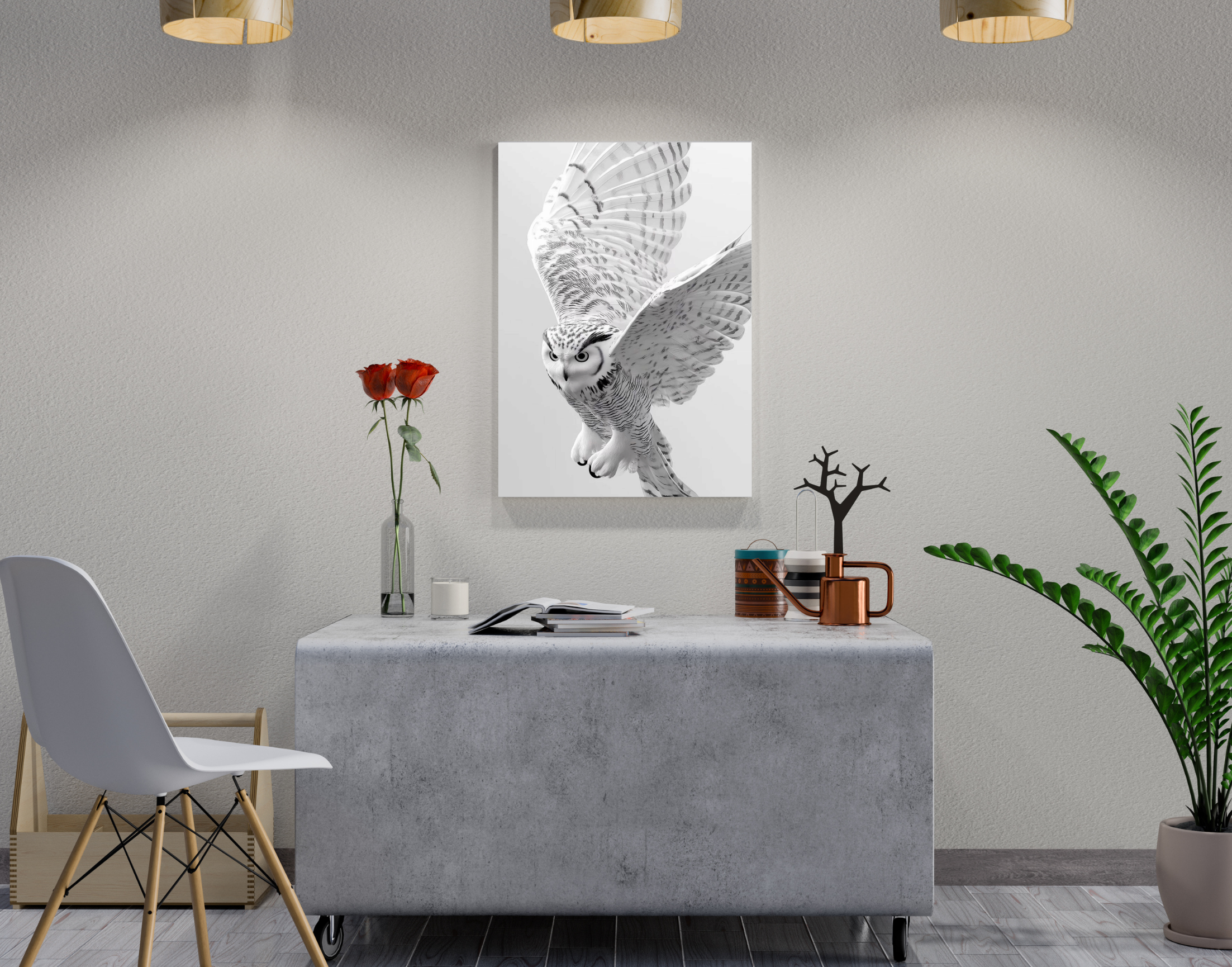 "In The Dark #OWL"- Shiny & Sturdy Metallic Poster  Art That Pops & Sticks