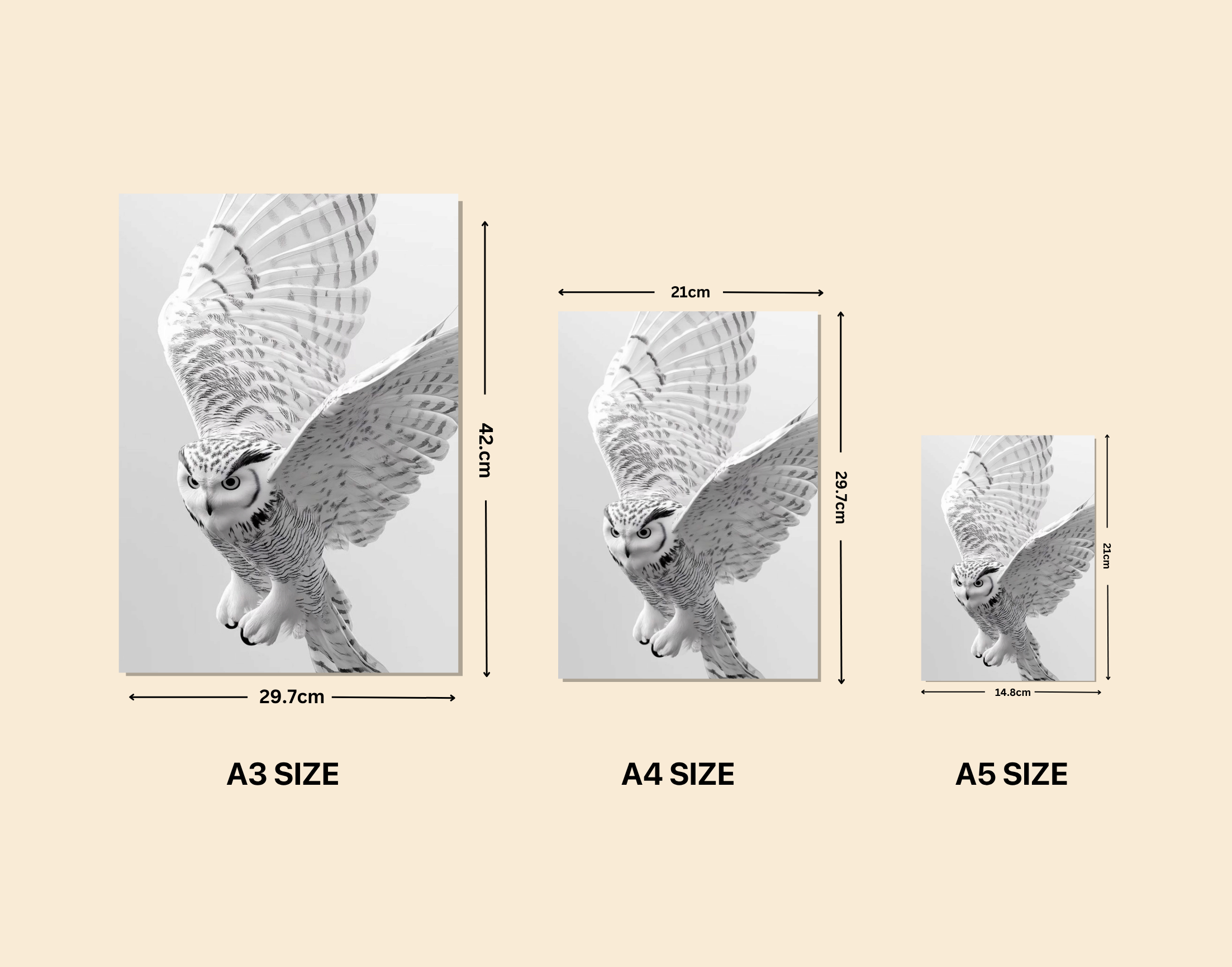"In The Dark #OWL"- Shiny & Sturdy Metallic Poster  Art That Pops & Sticks