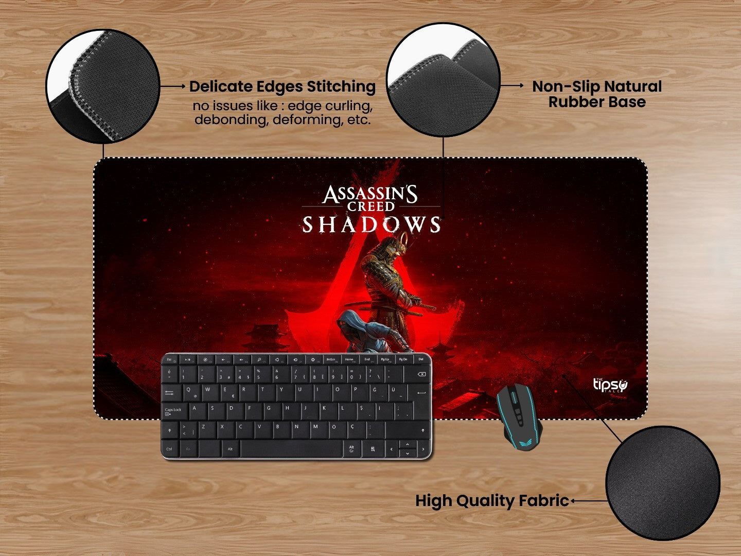 "ASSASSIN'S CREED SHADOW -  NAOE" Gaming Mousepad Elevate Your Gaming Experience