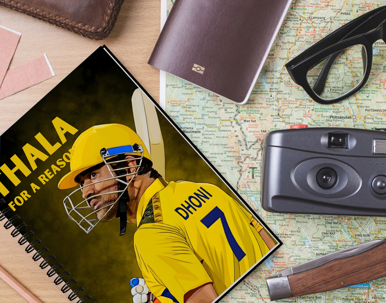 "MS DHONI: CRICKET FANBASE" -Elegant & Inspiring Diary for Daily Reflection