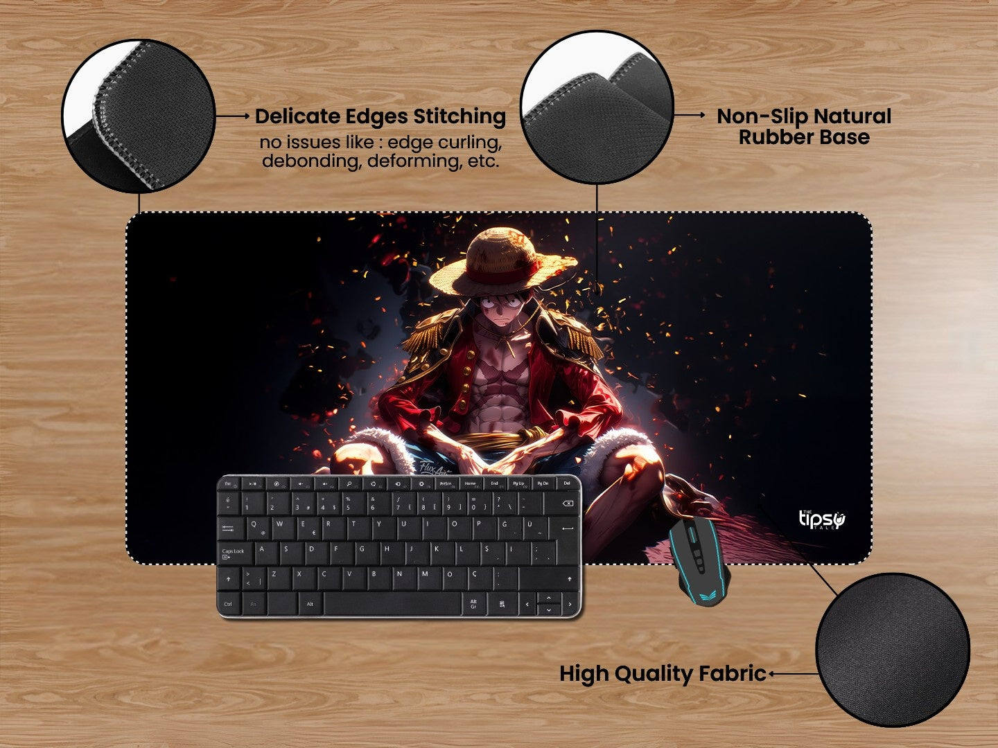 "STRAW HAT LUFFY ONE PIECE" Gaming Mousepad Elevate Your Gaming Experience
