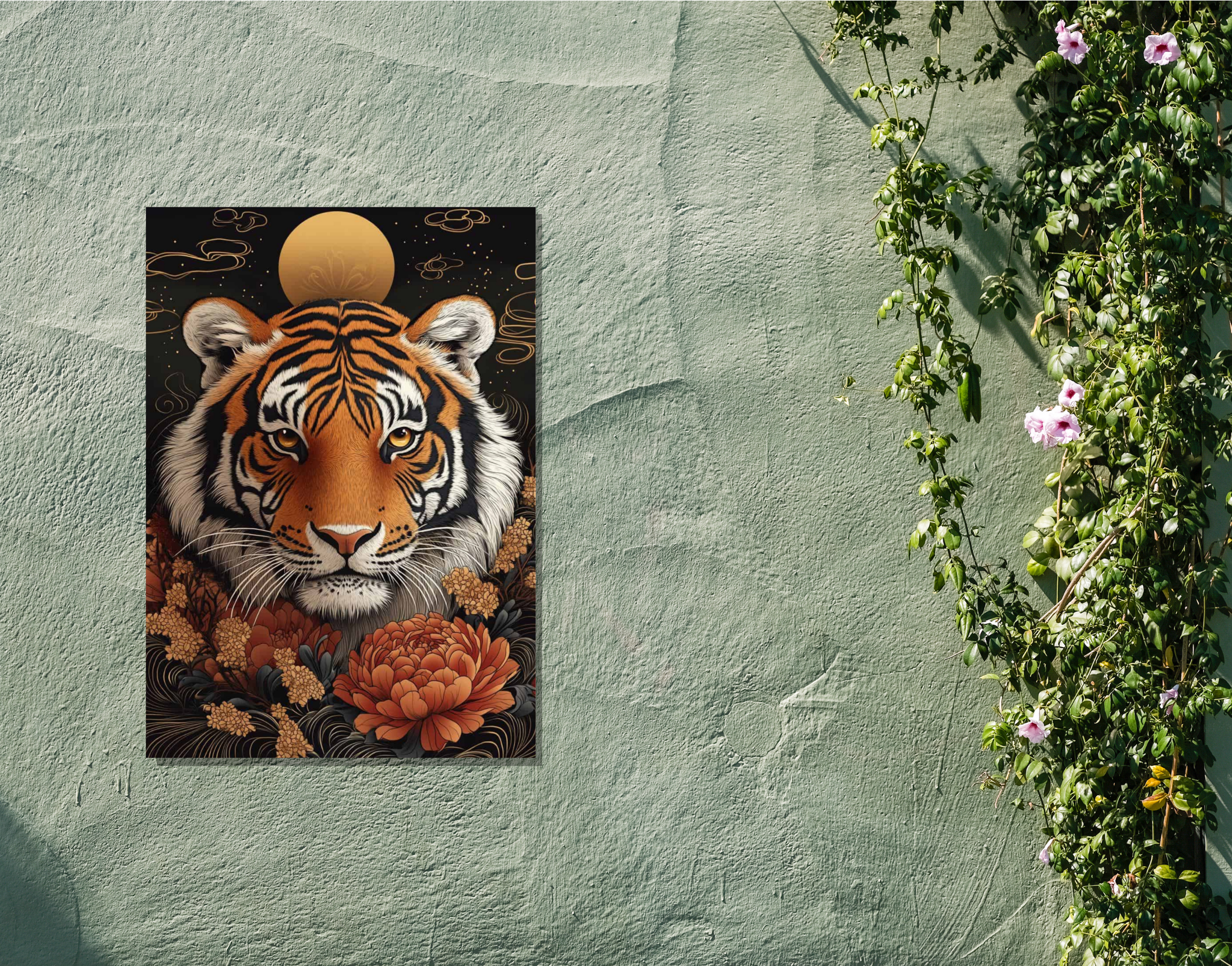 "Tiger Abstract"- Shiny & Sturdy Metallic Poster  Art That Pops & Sticks