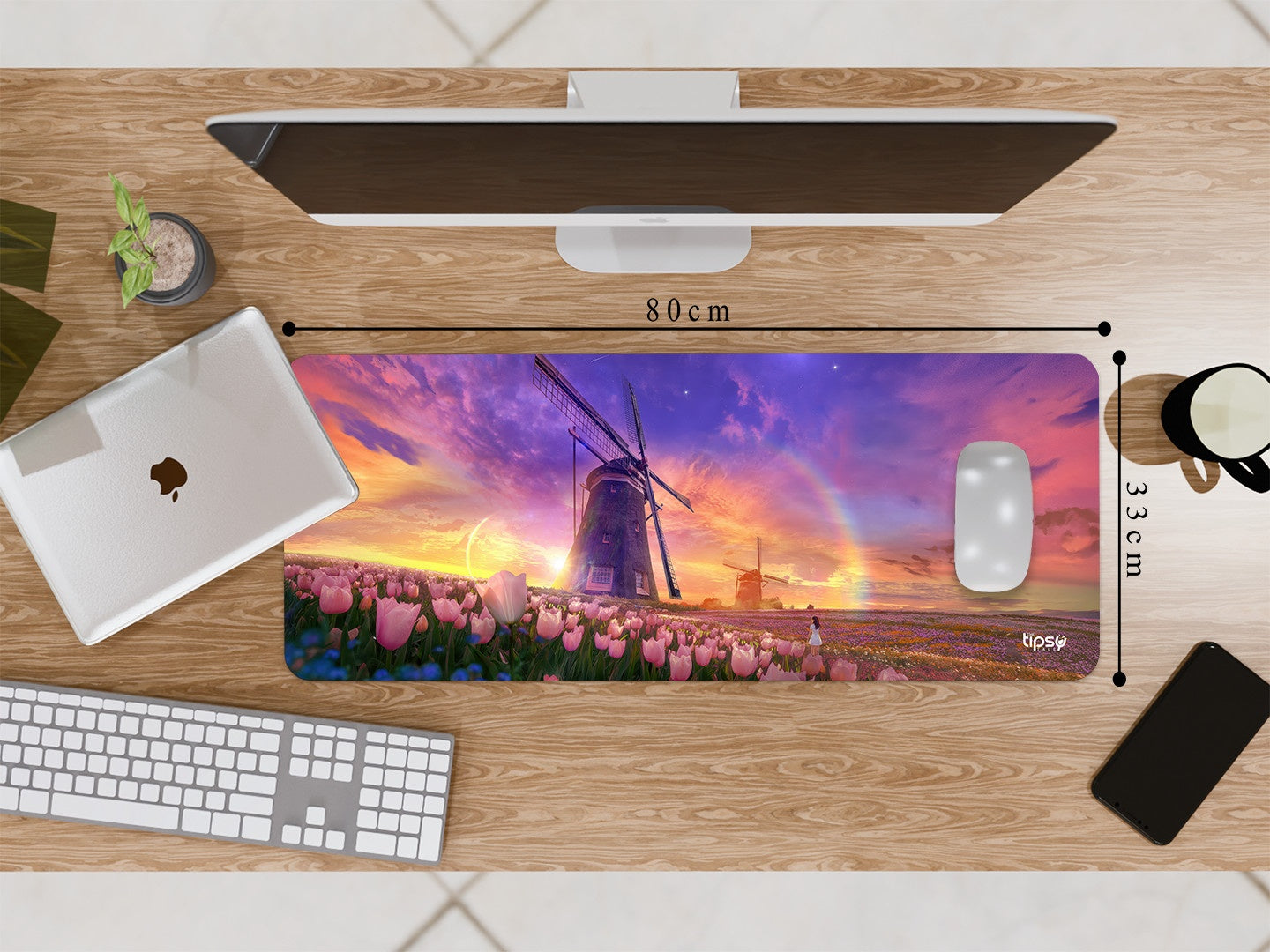"TULIPS FIELD - NATURE " Gaming Mousepad Elevate Your Gaming Experience