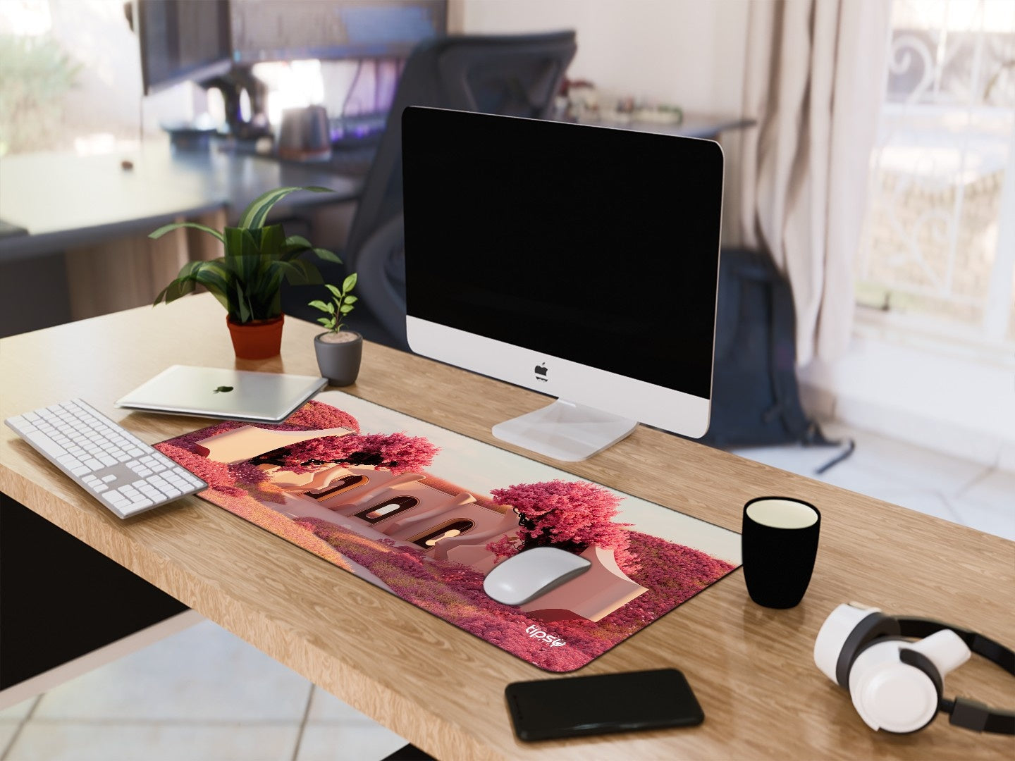 "PINK BLOSSOM  VIEW" Gaming Mousepad Elevate Your Gaming Experience