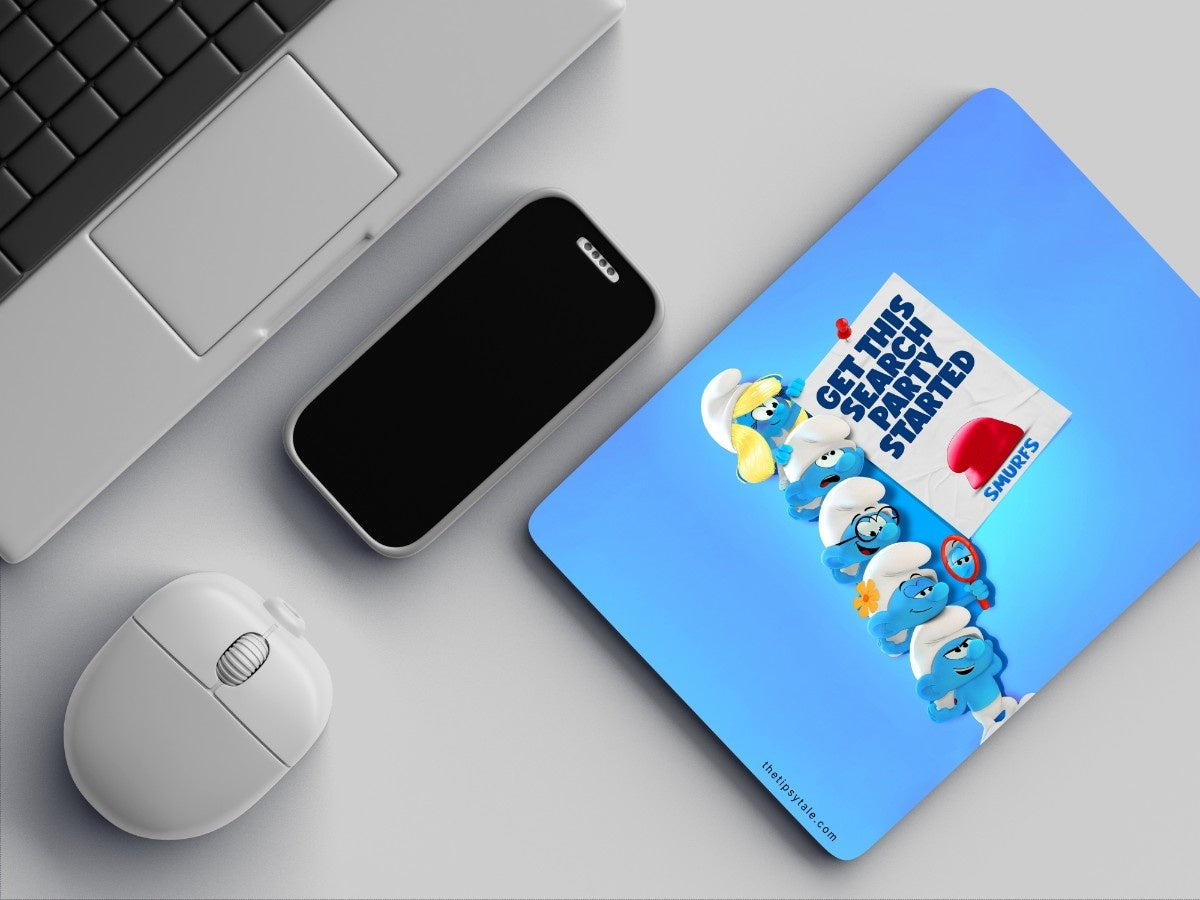 "Smurfs- Search Party" Mousepad Enhance Your Workspace with Style