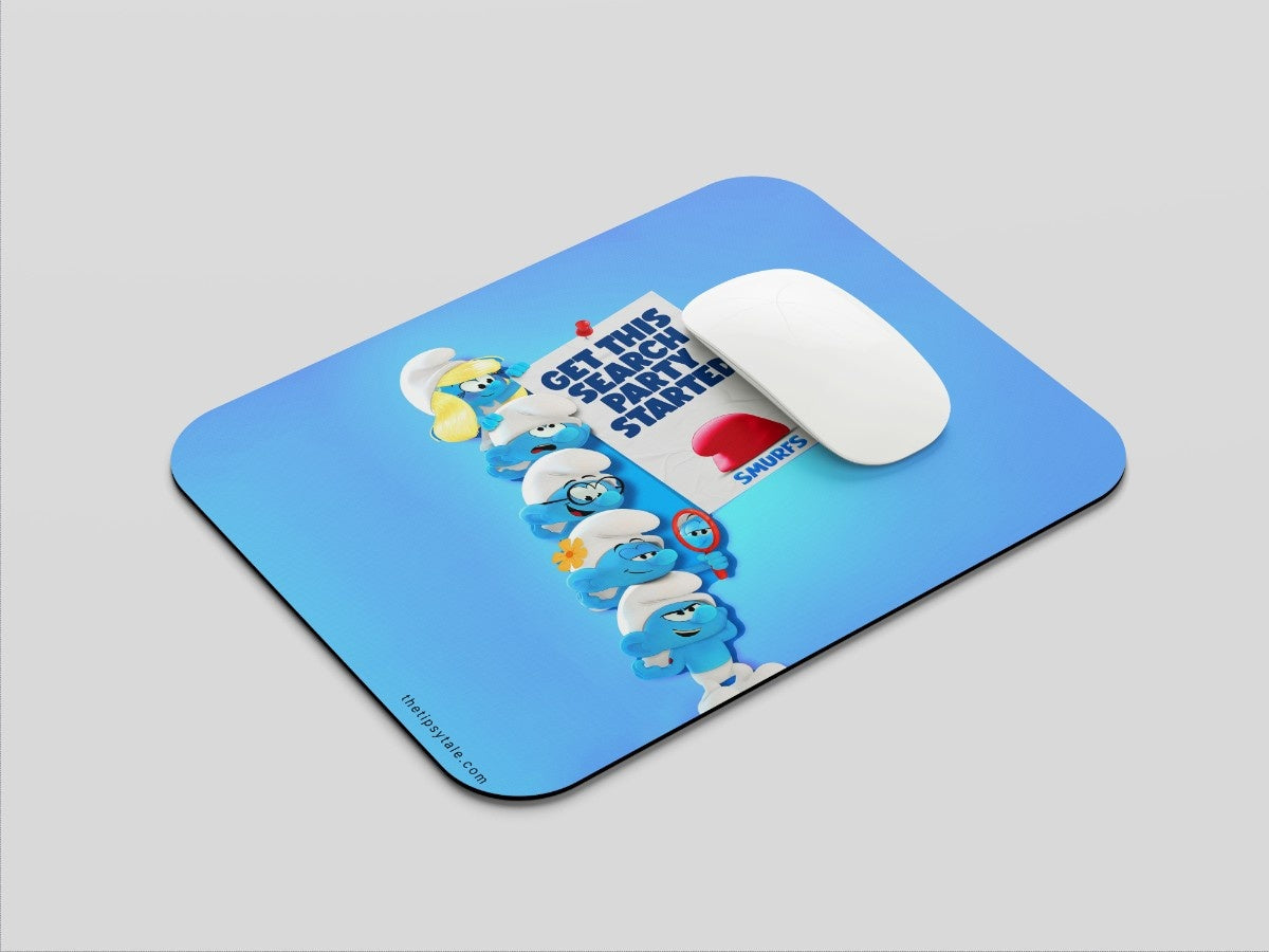"Smurfs- Search Party" Mousepad Enhance Your Workspace with Style