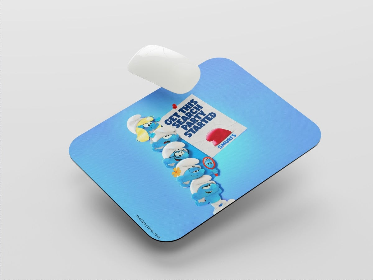 "Smurfs- Search Party" Mousepad Enhance Your Workspace with Style