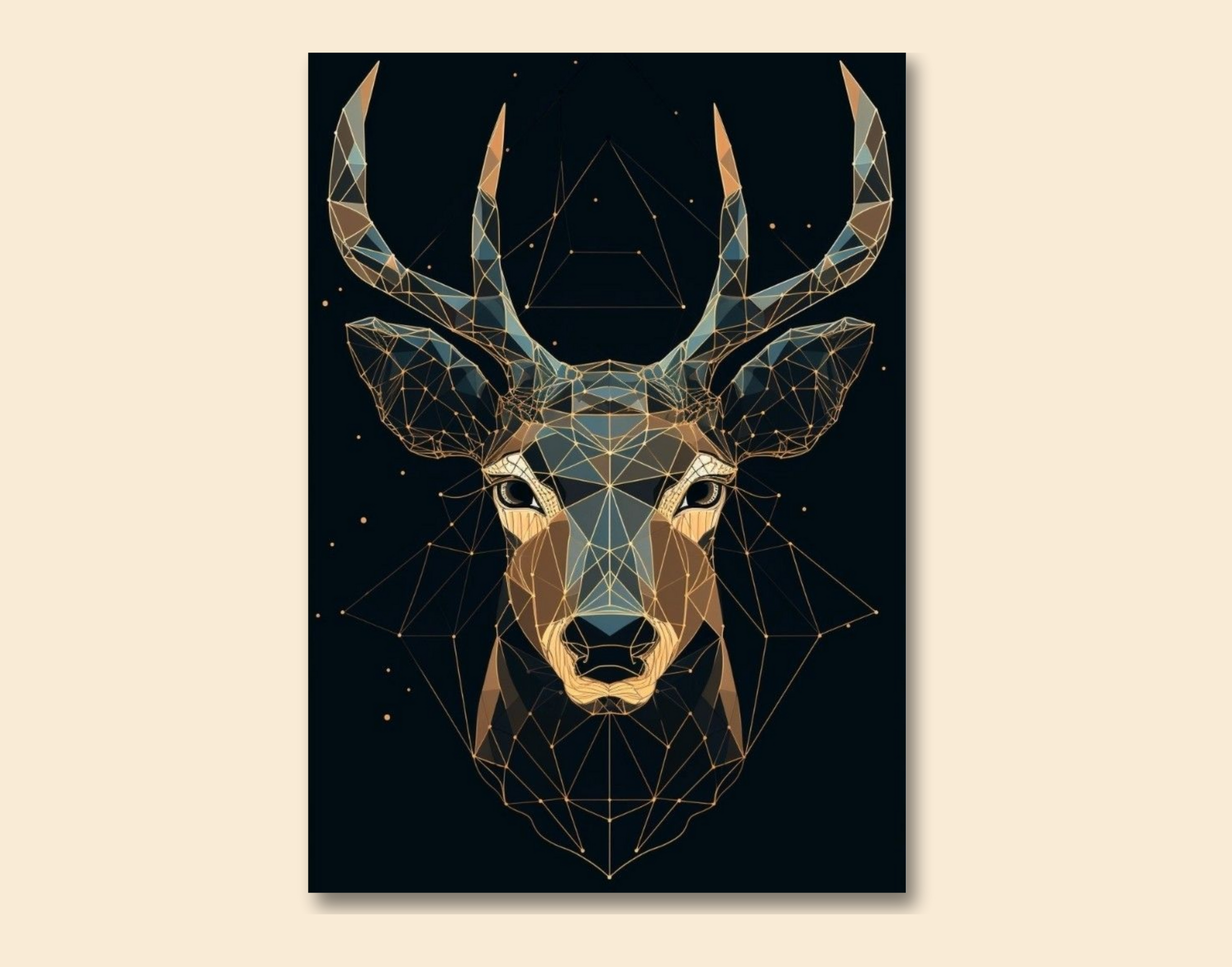 "Buck or Doe- Galaxy Version"- Shiny & Sturdy Metallic Poster  Art That Pops & Sticks